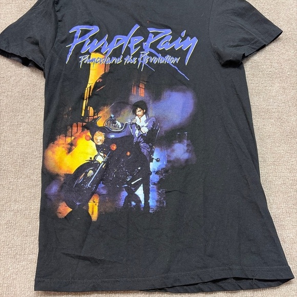 Prince Other - Purple Rain Graphic T-Shirt - Black 1822